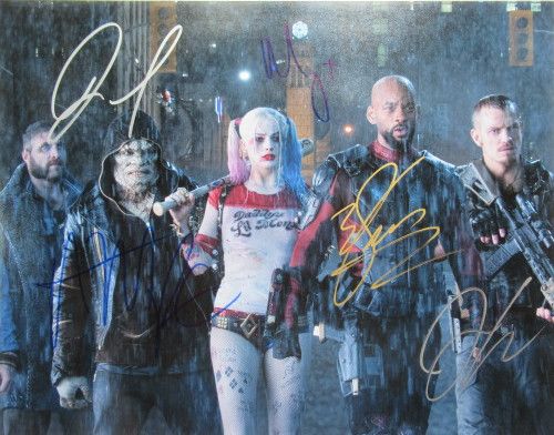 Suicide Squad Cast Signed Photo - 11x14